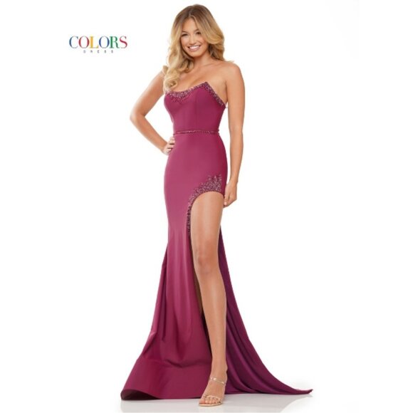 NEW Wine Prom Dress Size 6 - Picture 4 of 12